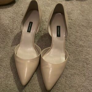 Nine West nude D’orsay kitten heel